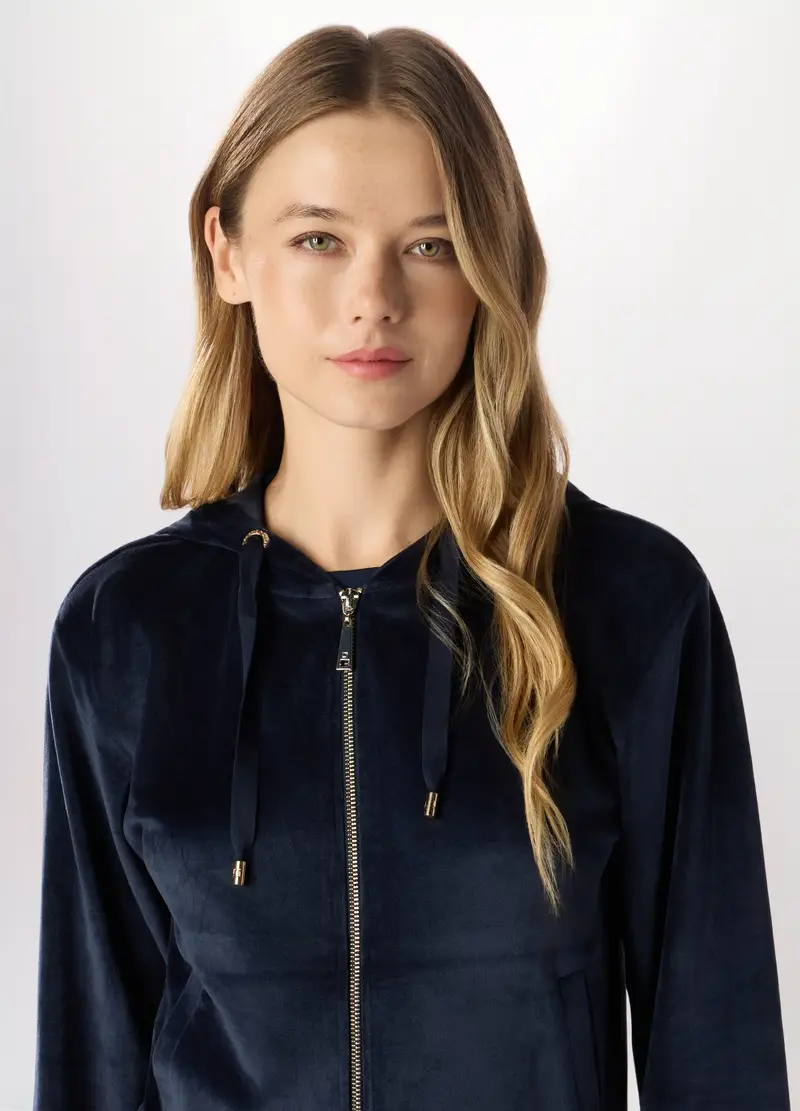 Felpa Con Cappuccio Donna Holistic Fitness, Blu navy miniatura 3