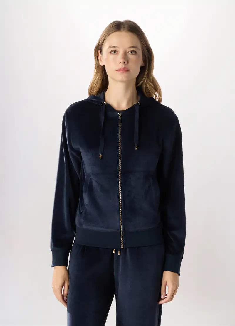 Felpa Con Cappuccio Donna Holistic Fitness, Blu navy