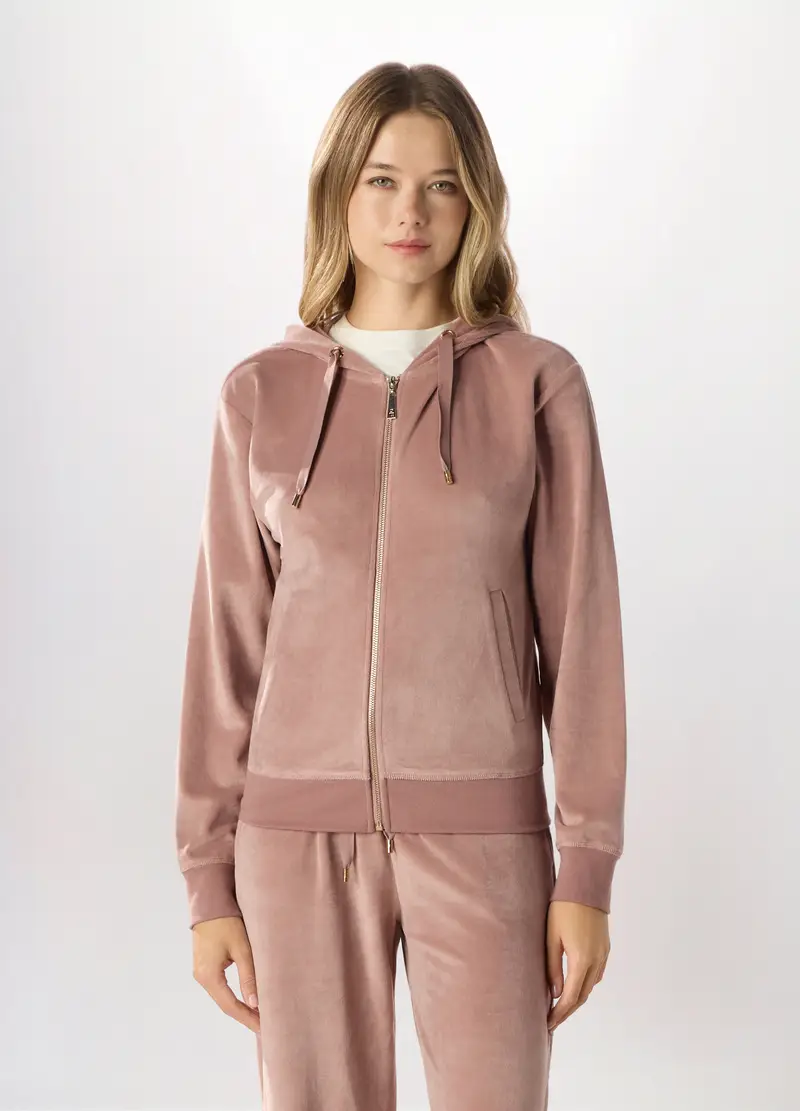 Felpa Con Cappuccio Donna Holistic Fitness, Rosa pastello