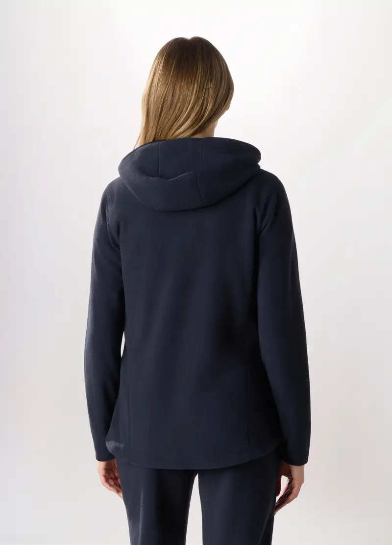 Felpa Con Cappuccio In Pile Donna Holistic Fitness, Blu navy miniatura 2