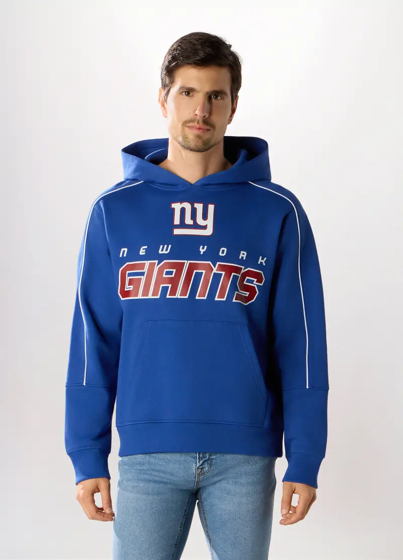 Felpa Con Cappuccio New York Giants Uomo, Unisex, Blu elettrico