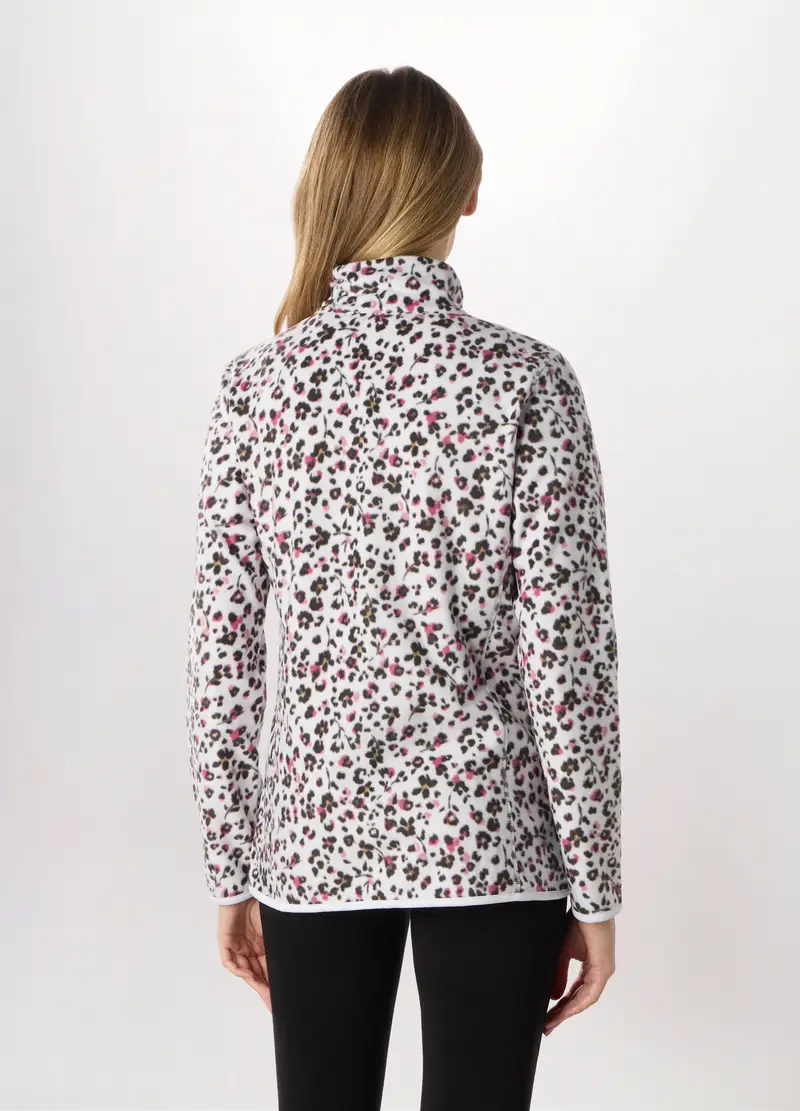 Felpa Full Zip In Pile Donna Holistic Fitness, Bianco miniatura 2