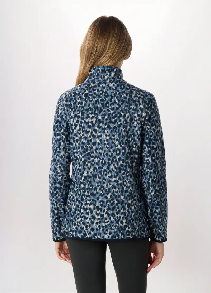 Felpa Full Zip In Pile Donna Holistic Fitness, Blu Bluette miniatura 2