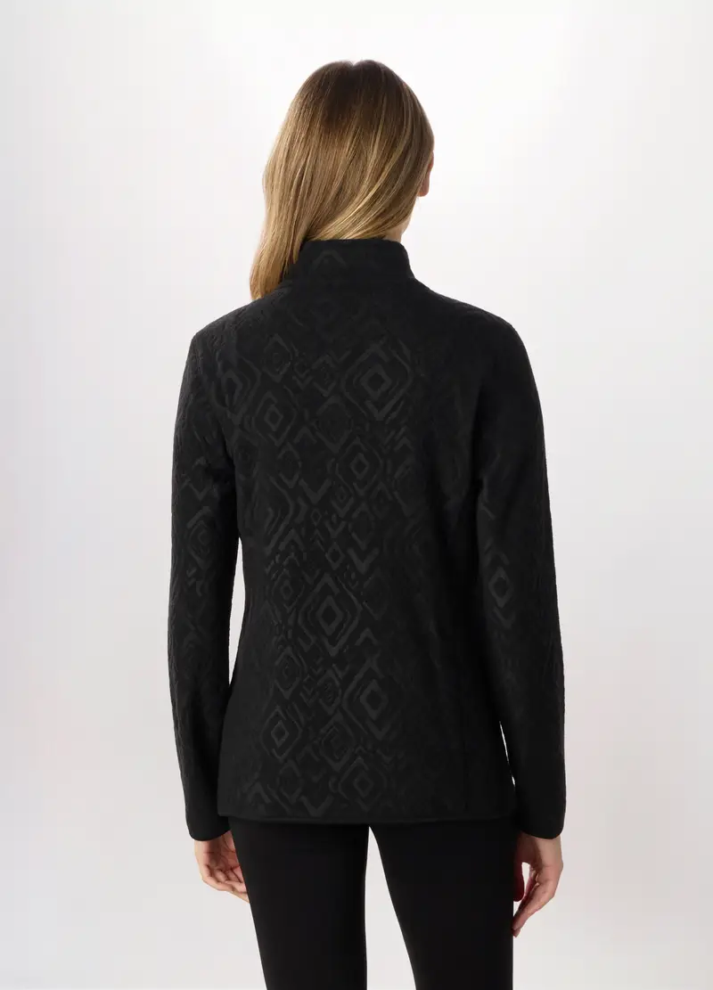 Felpa Full Zip In Pile Donna Holistic Fitness, Nero miniatura 2