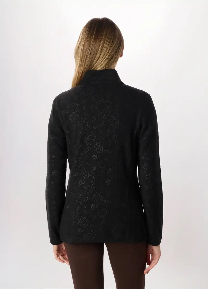 Felpa Full Zip In Pile Donna Holistic Fitness, Nero miniatura 2