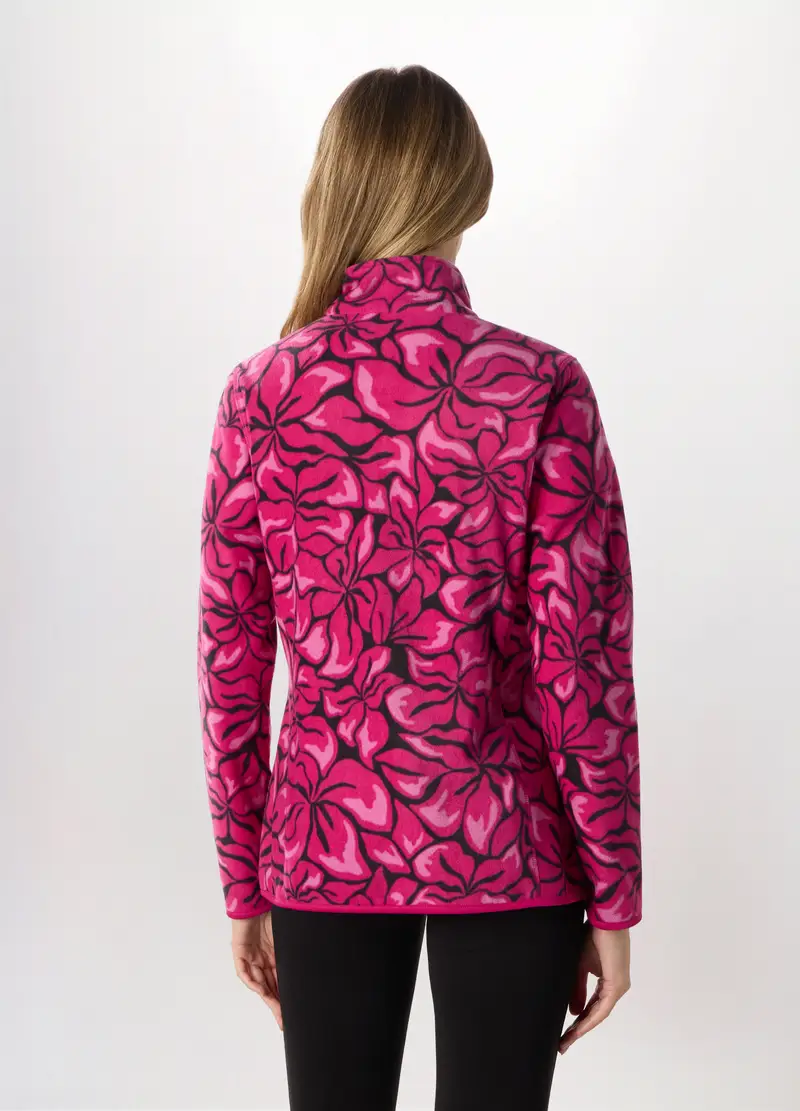 Felpa Full Zip In Pile Donna Holistic Fitness, Rosa fuxia miniatura 2
