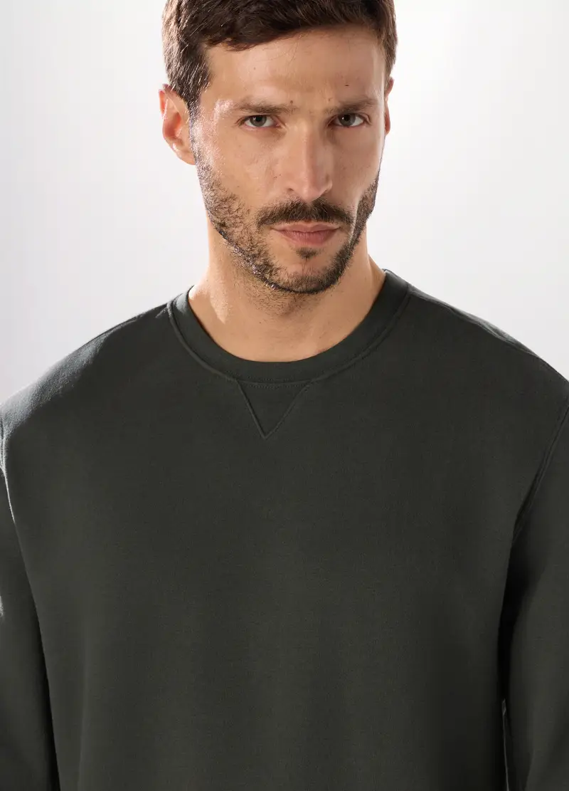 Upim, Felpa Girocollo In Puro Cotone Uomo, Unisex, Grigio antracite, Taglia: S miniatura 2