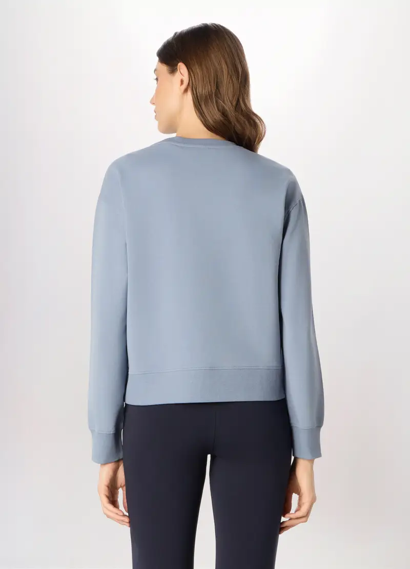 Felpa In Cotone Stretch Holistic Fitness Donna, Azzurro chiaro miniatura 2