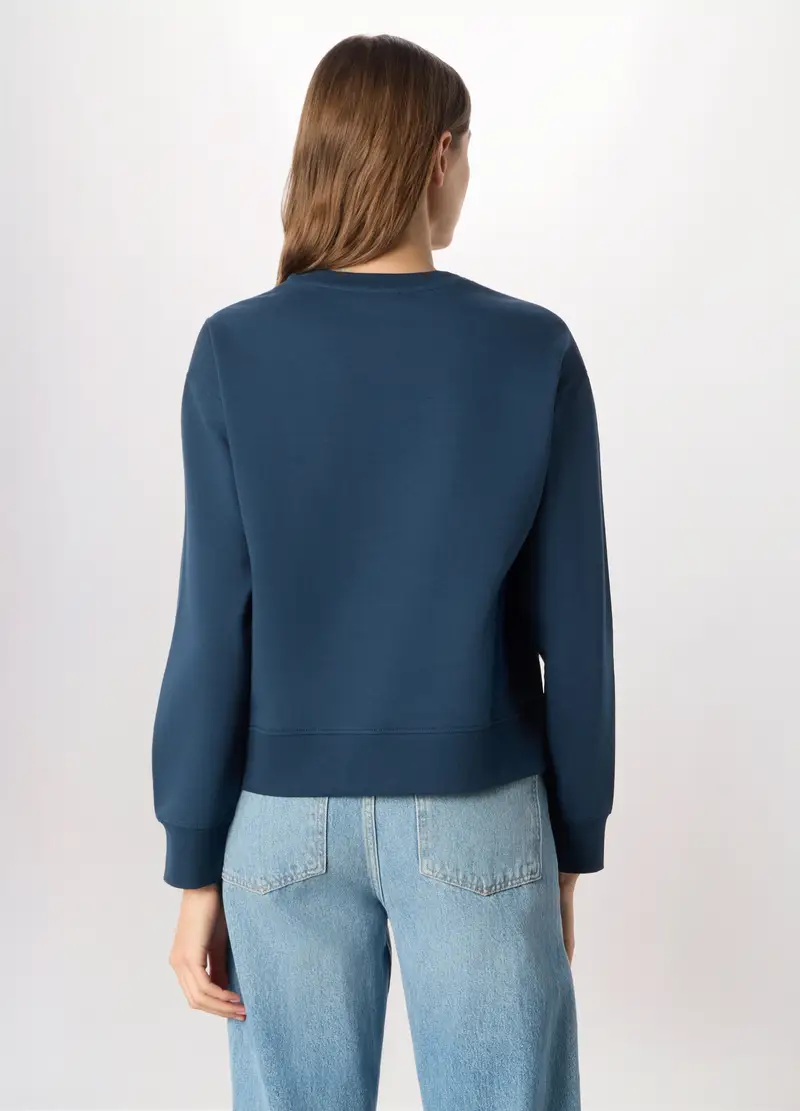 Felpa In Cotone Stretch Holistic Fitness Donna, Blu scuro miniatura 2