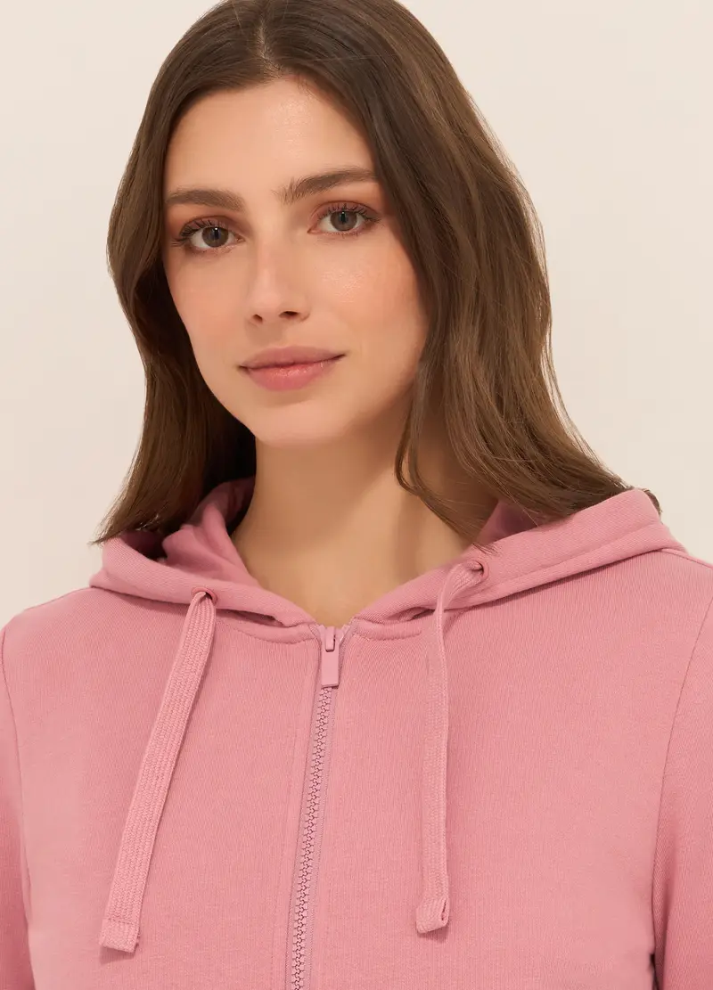 Upim, Felpa In French Terry Di Misto Cotone Donna, Rosa pastello, Taglia: XS miniatura 2