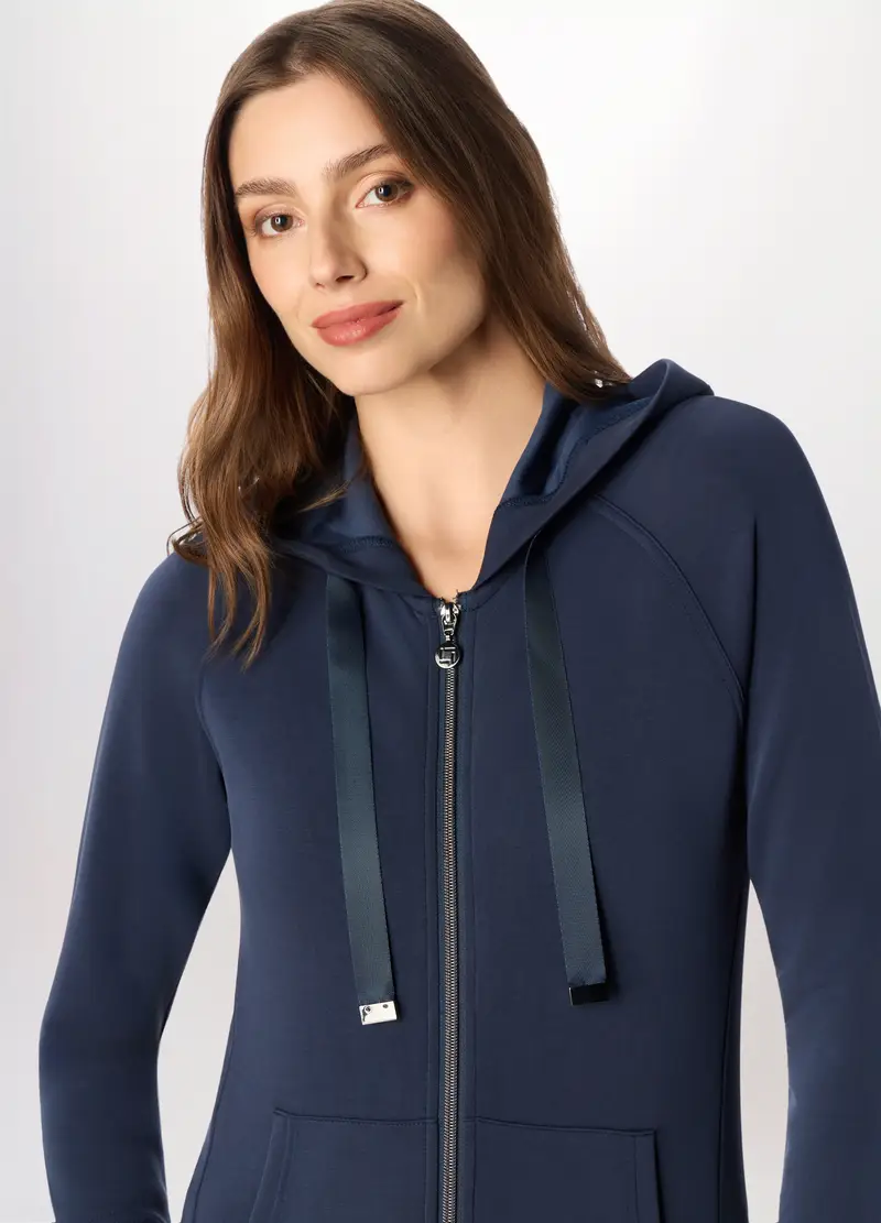 Felpa In Jersey Misto Modal Holistic Fitness Donna, Blu navy miniatura 3