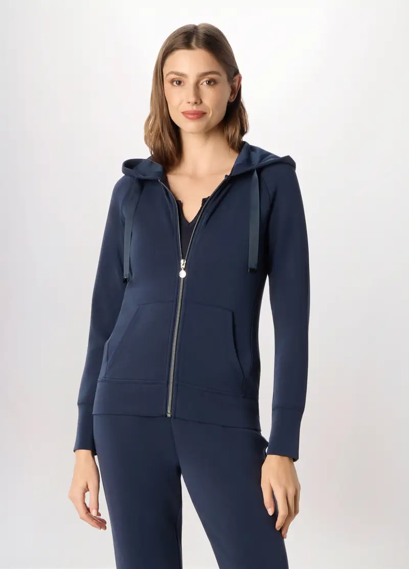 Felpa In Jersey Misto Modal Holistic Fitness Donna, Blu navy