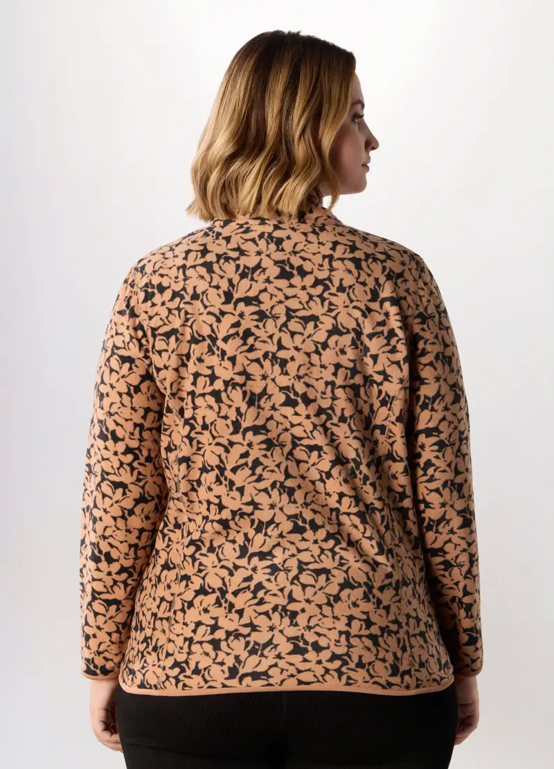 Felpa In Pile Donna Curvy, Marrone chiaro miniatura 2