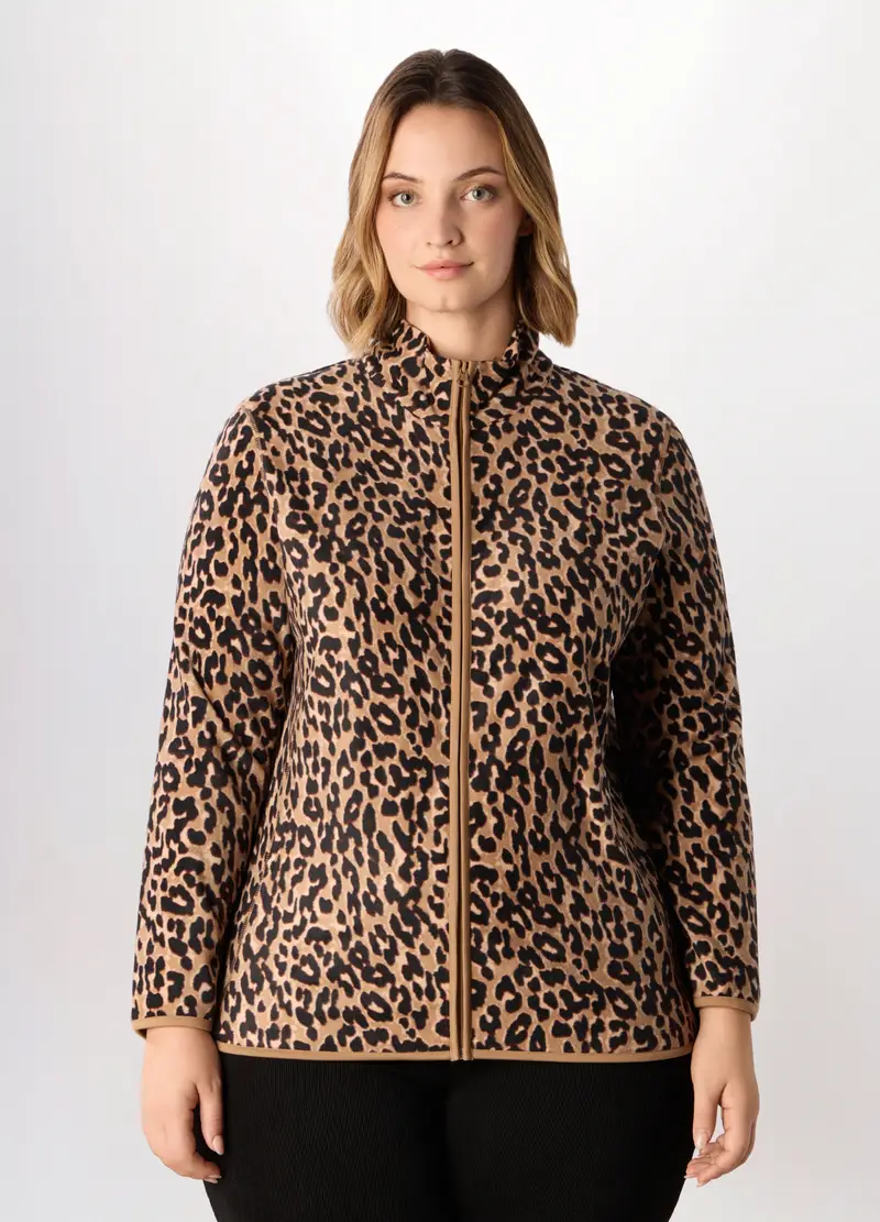 Felpa In Pile Donna Curvy, Marrone chiaro