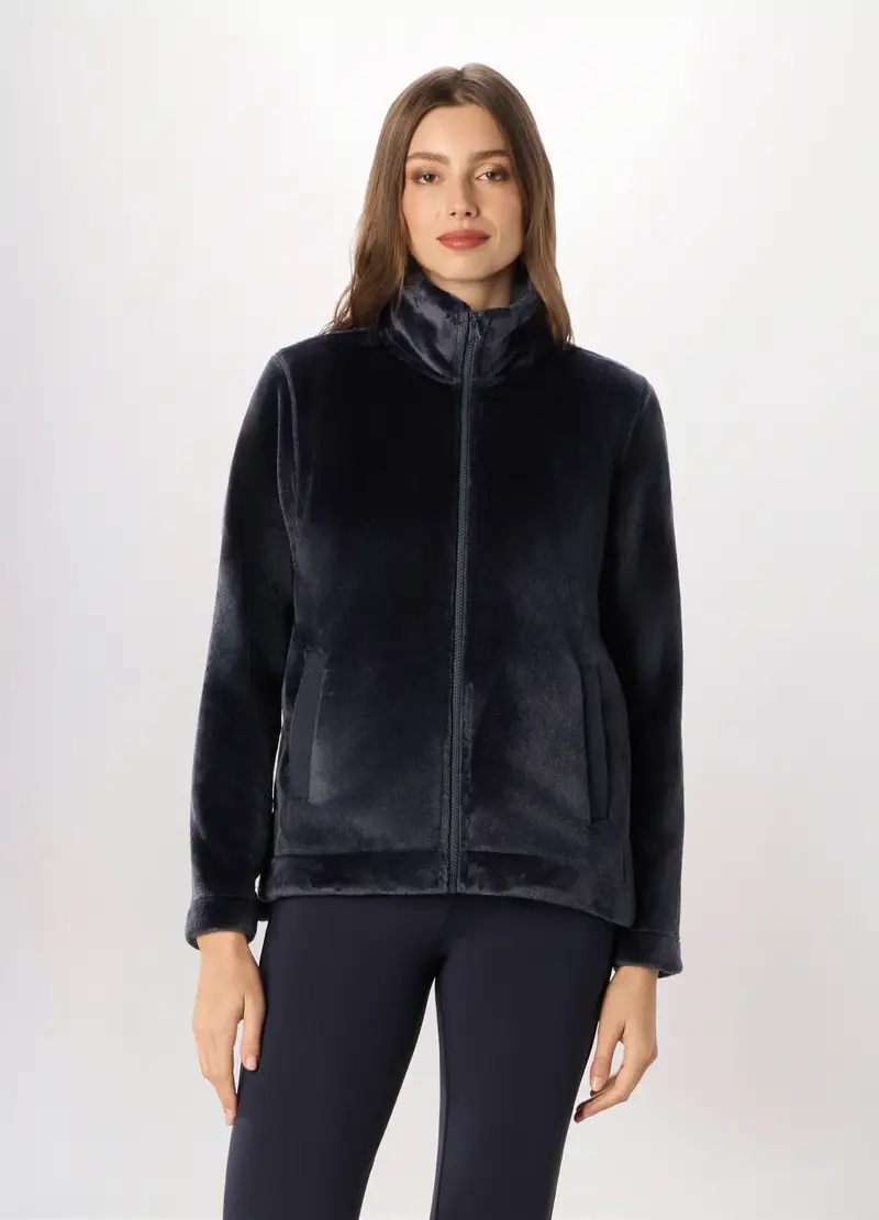 Felpa In Sherpa Donna, Blu navy