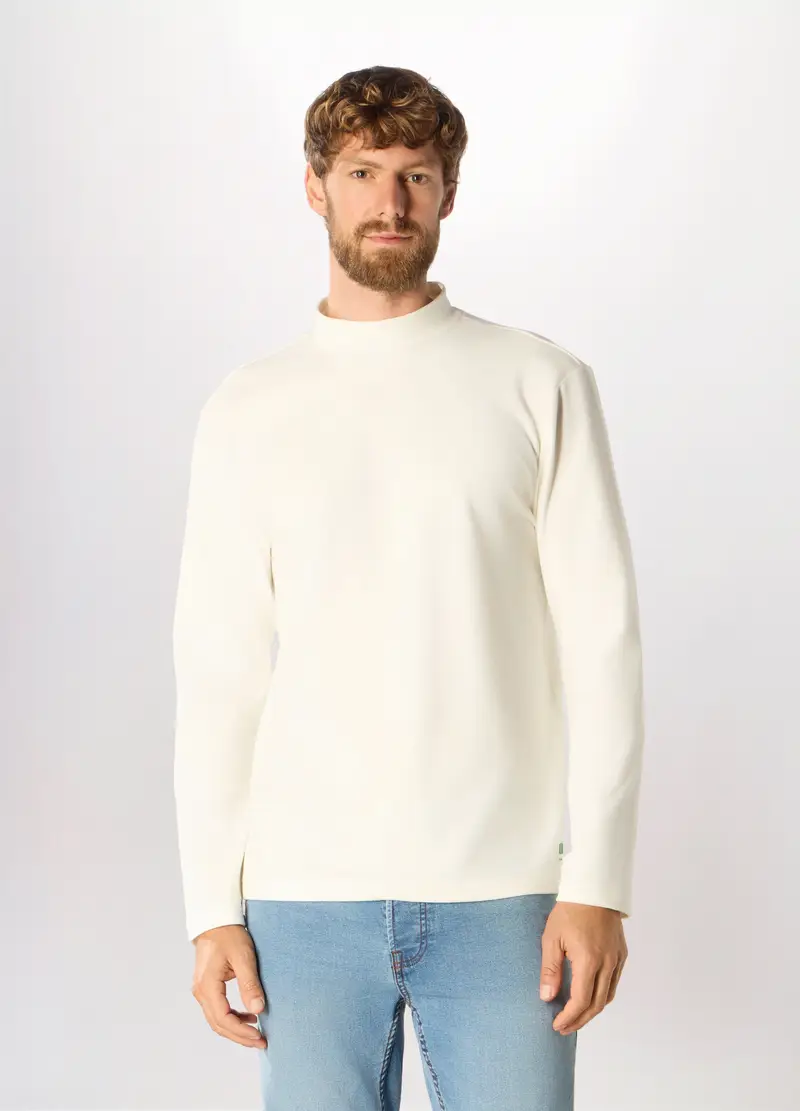 Felpa Lupetto In Pile Uomo, Unisex, Bianco