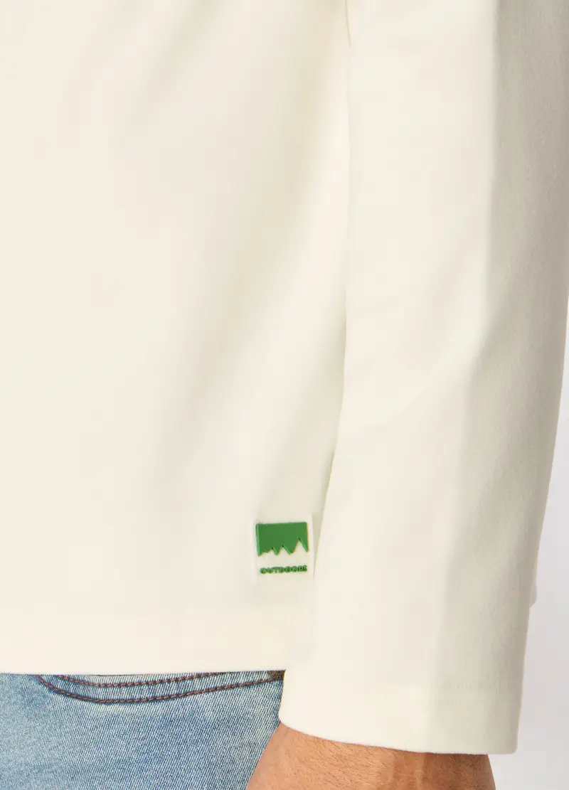 Felpa Lupetto In Pile Uomo, Unisex, Bianco miniatura 3