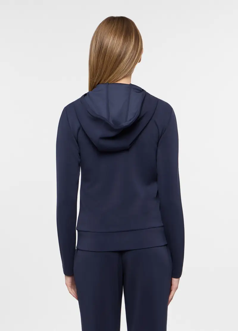 Felpa Stretch Con Cappuccio Holistic Donna, Blu scuro miniatura 2