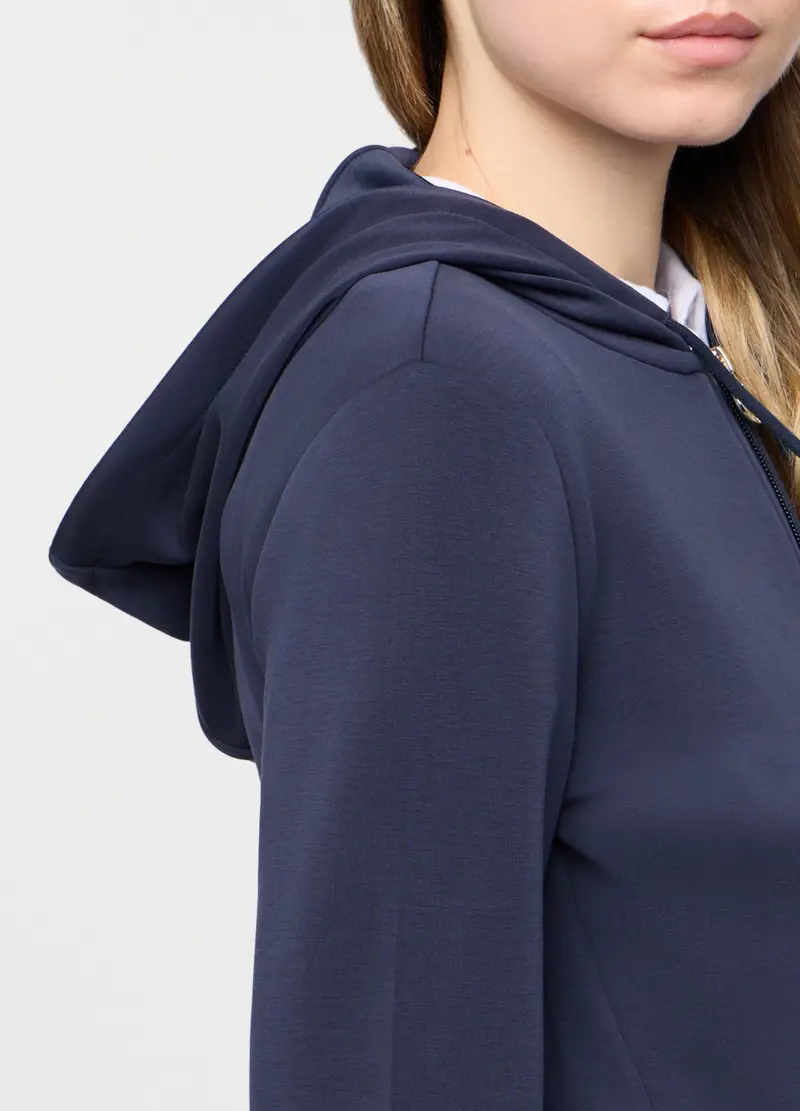 Felpa Stretch Con Cappuccio Holistic Donna, Blu scuro miniatura 3