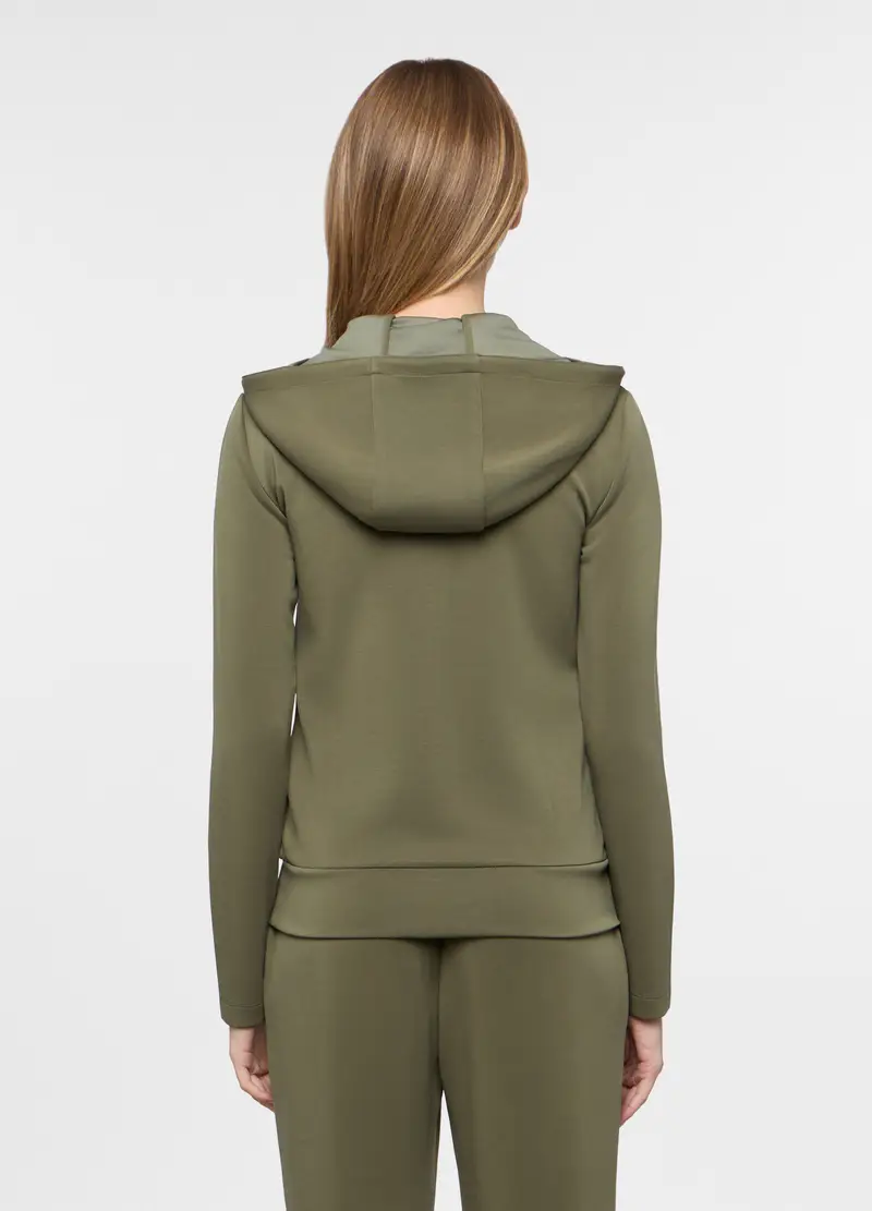 Felpa Stretch Con Cappuccio Holistic Donna, Verde oliva miniatura 2