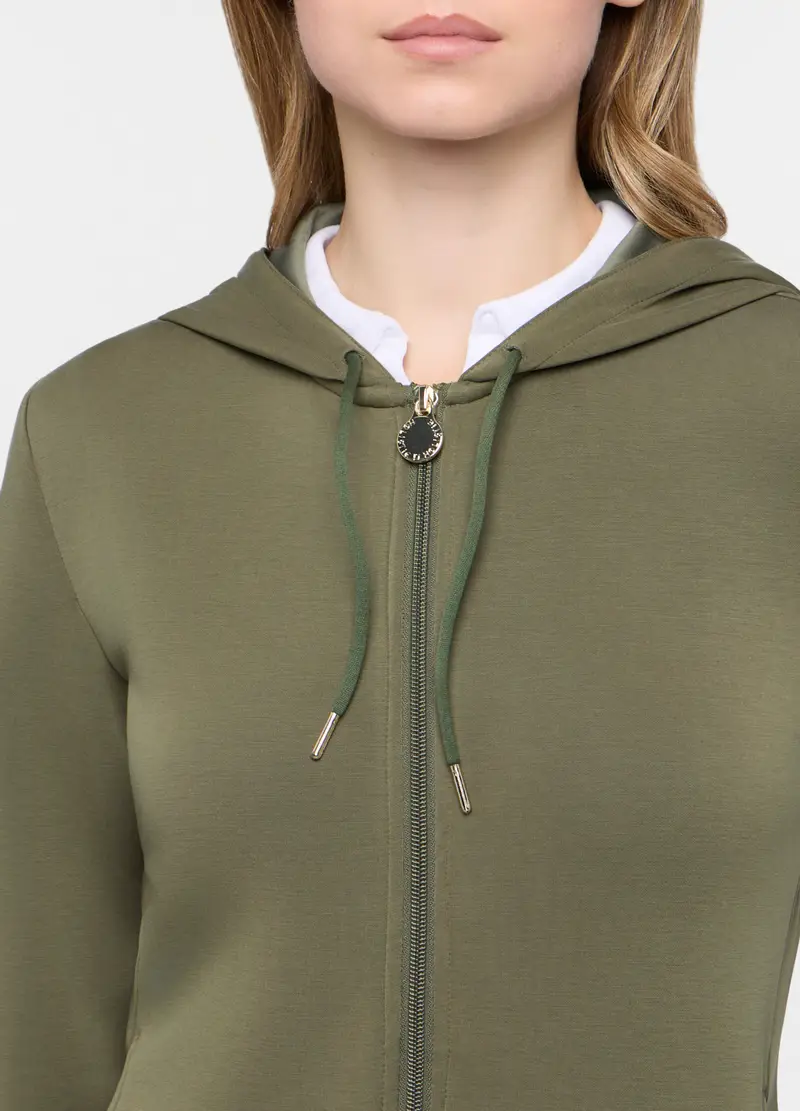 Felpa Stretch Con Cappuccio Holistic Donna, Verde oliva miniatura 3