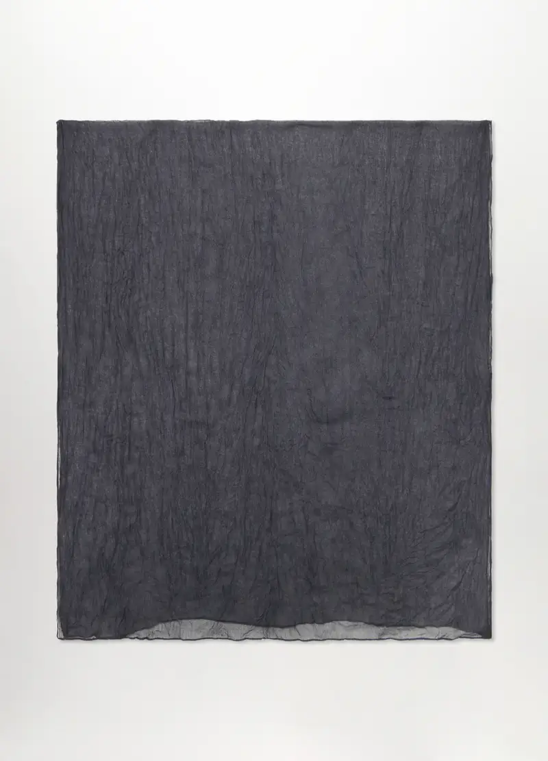 Foulard Crinkle Tinta Unita Donna, Grigio scuro