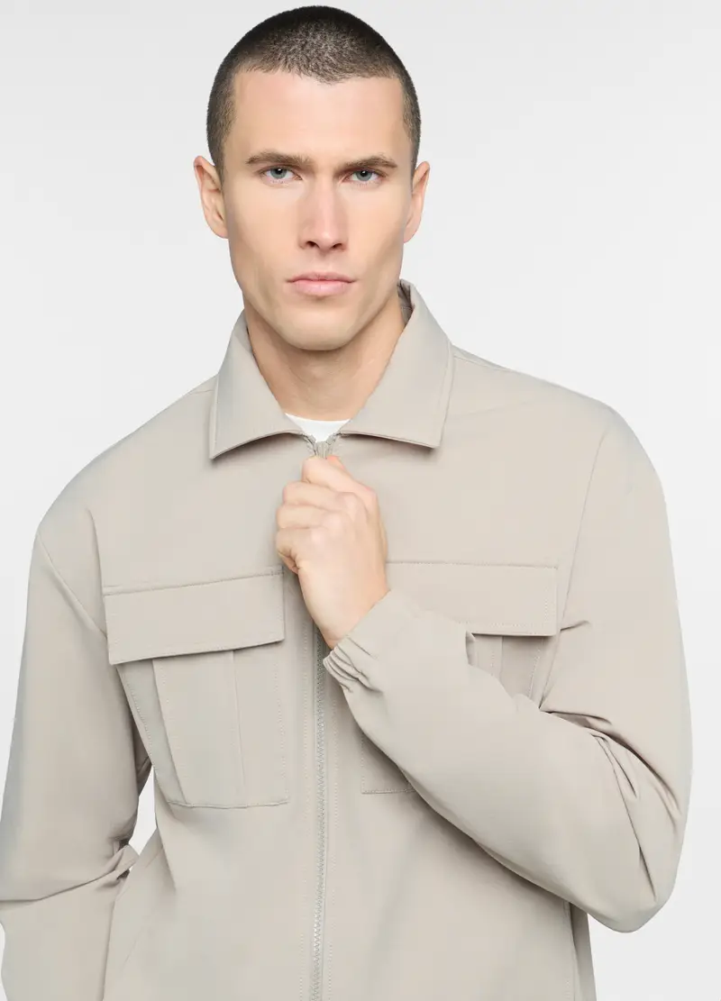 Giacca A Camicia Uomo, Unisex, Grigio pietra miniatura 3