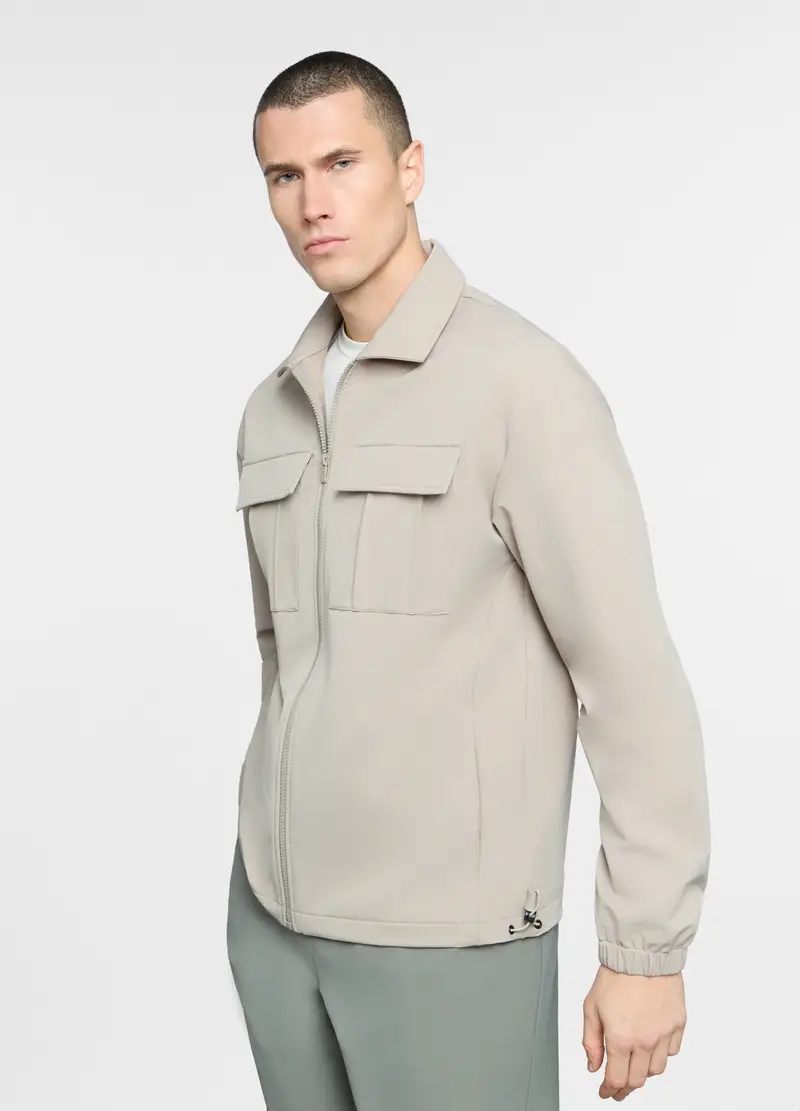 Giacca A Camicia Uomo, Unisex, Grigio pietra