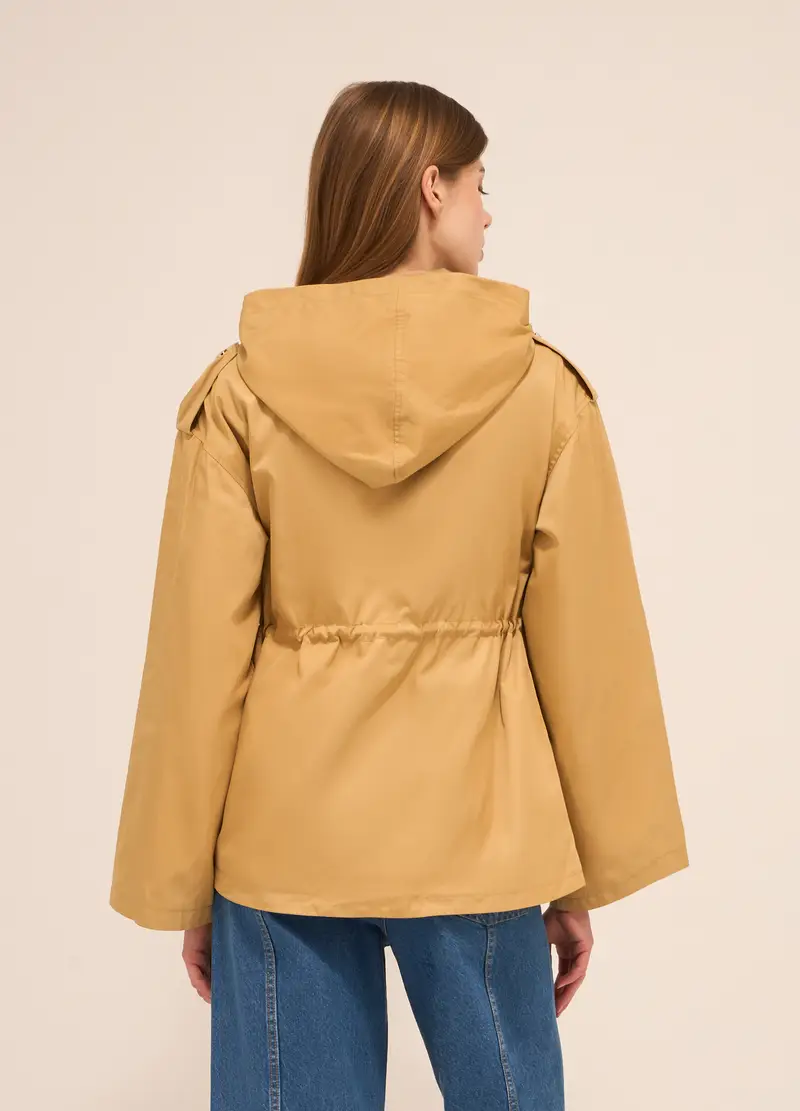 Giacca A Vento Con Cappuccio Donna, Arancione chiaro miniatura 2