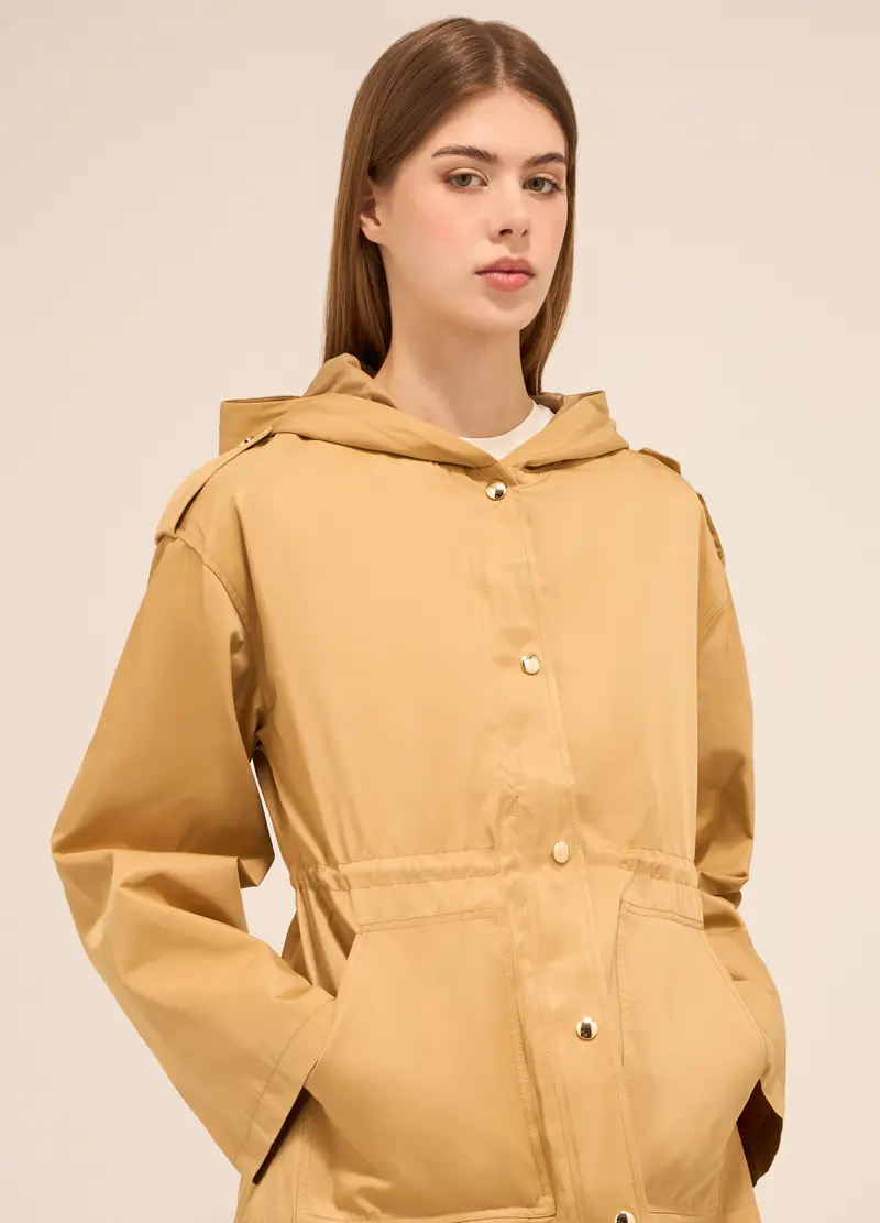 Giacca A Vento Con Cappuccio Donna, Arancione chiaro miniatura 3