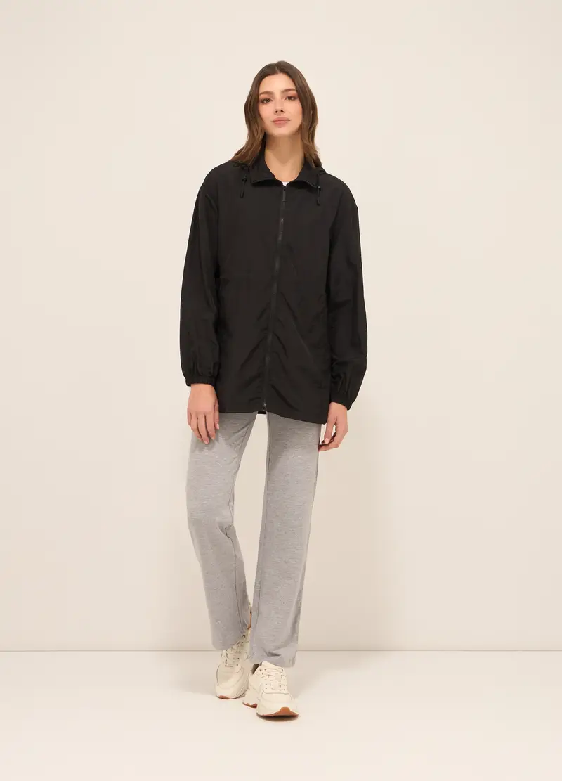 Upim, Giacca A Vento Con Cappuccio Donna, Unisex, Nero, Taglia: XS