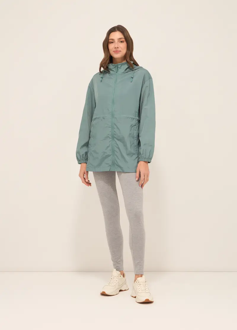 Upim, Giacca A Vento Con Cappuccio Donna, Unisex, Verde chiaro, Taglia: XS