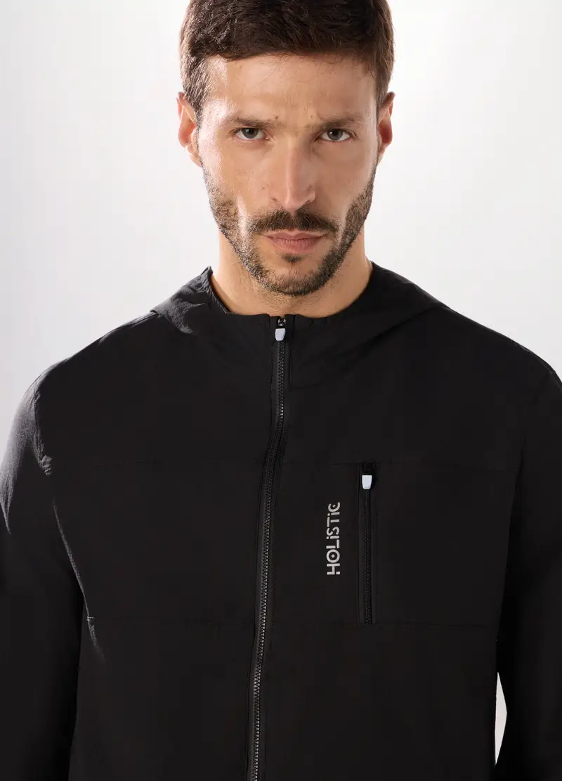 Giacca A Vento Sportiva Uomo, Unisex, Nero miniatura 3