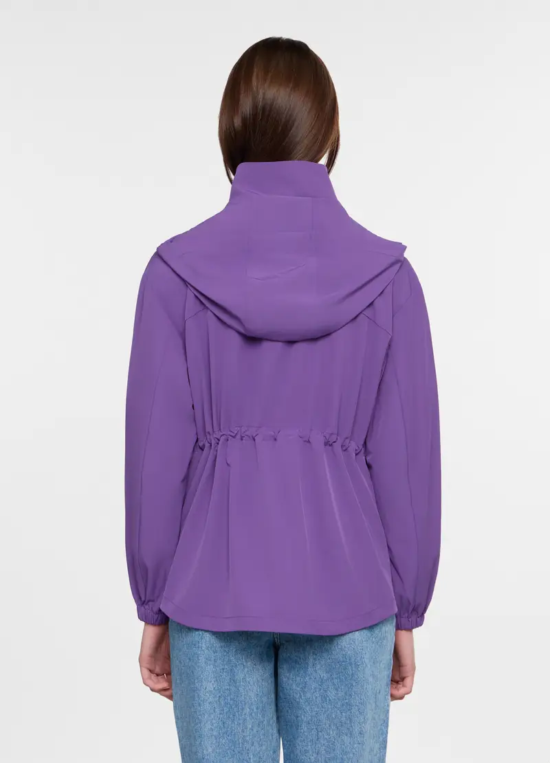 Giacca Antipioggia Con Cappuccio Donna, Unisex, Viola lavanda miniatura 2