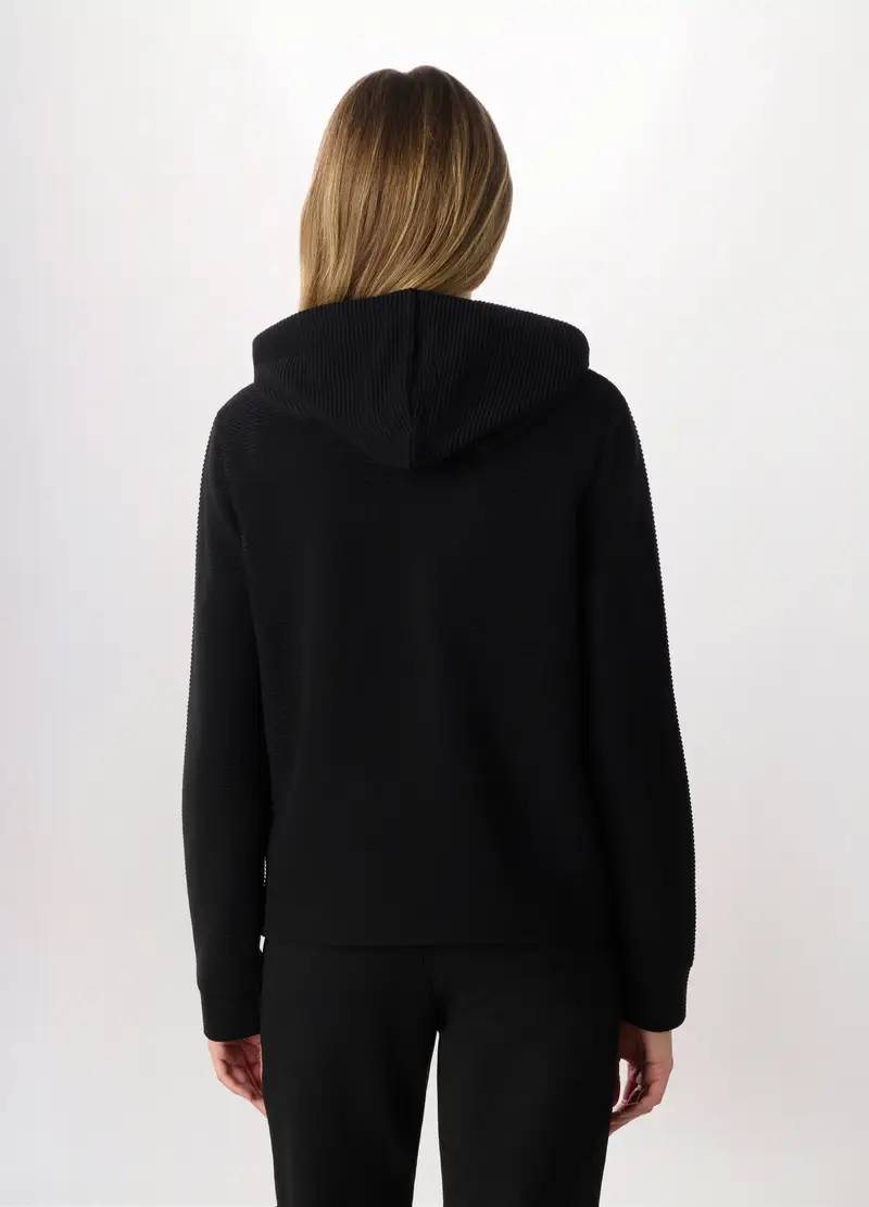 , Giacca Con Cappuccio Donna, Nero miniatura 2