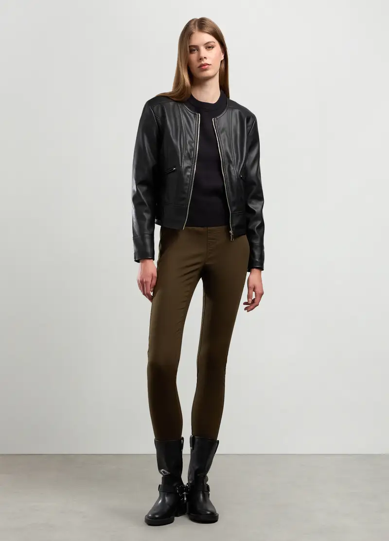 Giacca In Eco Pelle Donna, Nero