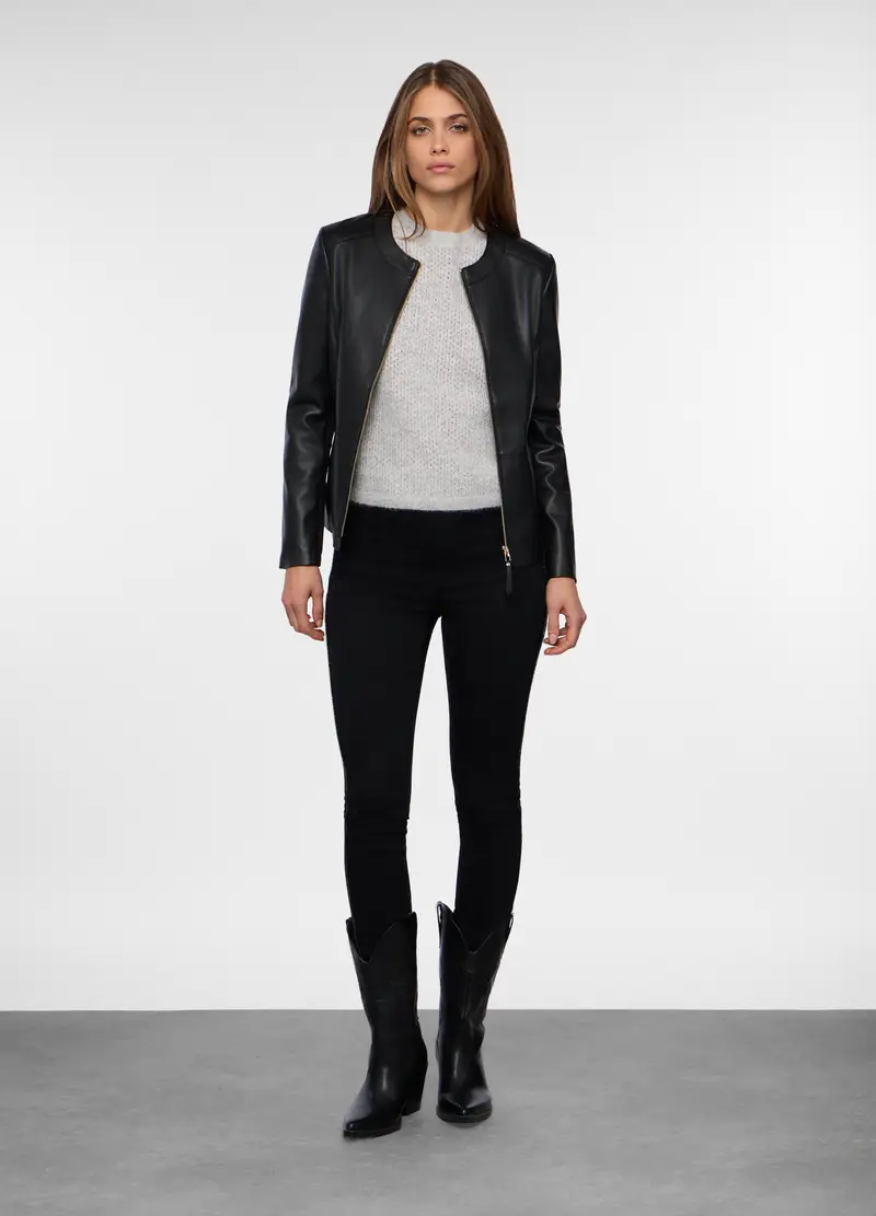 Giacca In Eco Pelle Donna, Nero