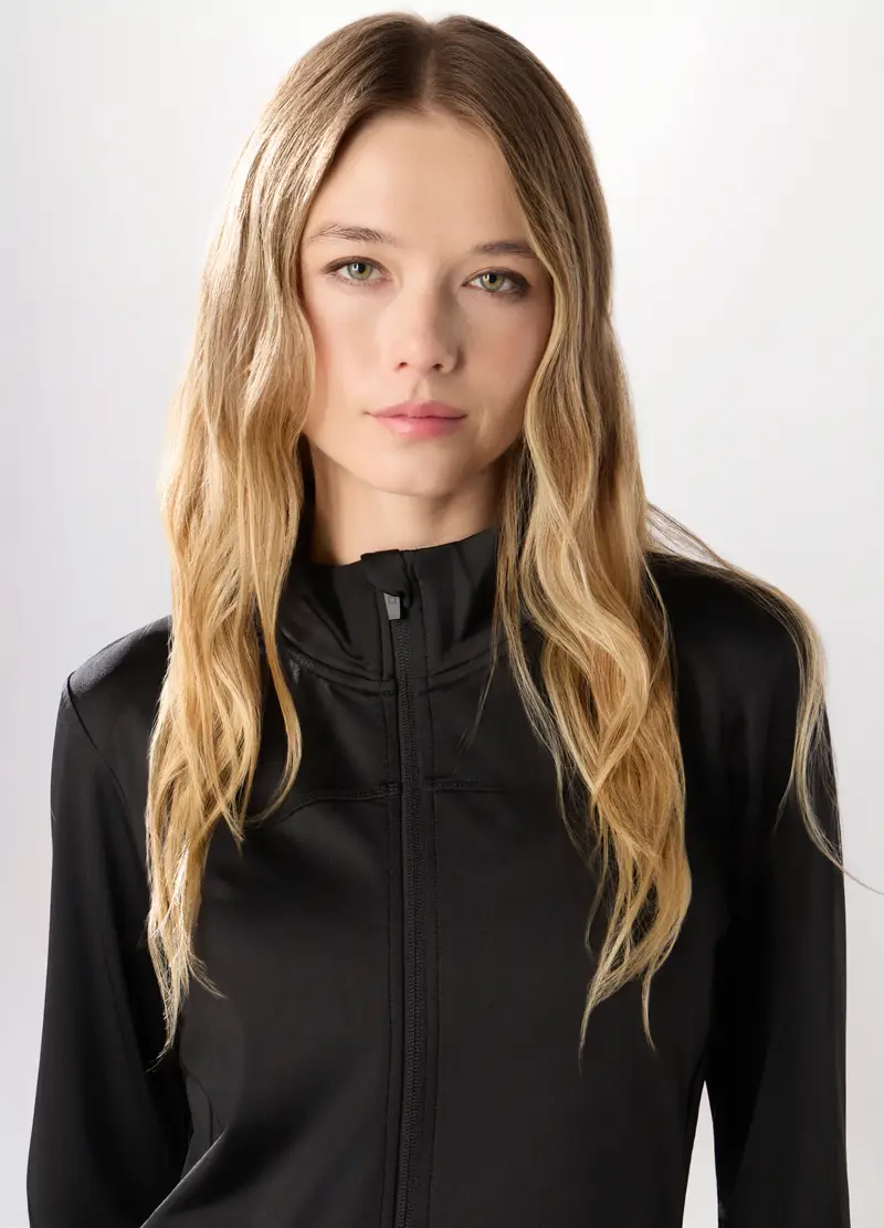 Giacca In Jersey Stretch Holistic Fitness Donna, Nero miniatura 3