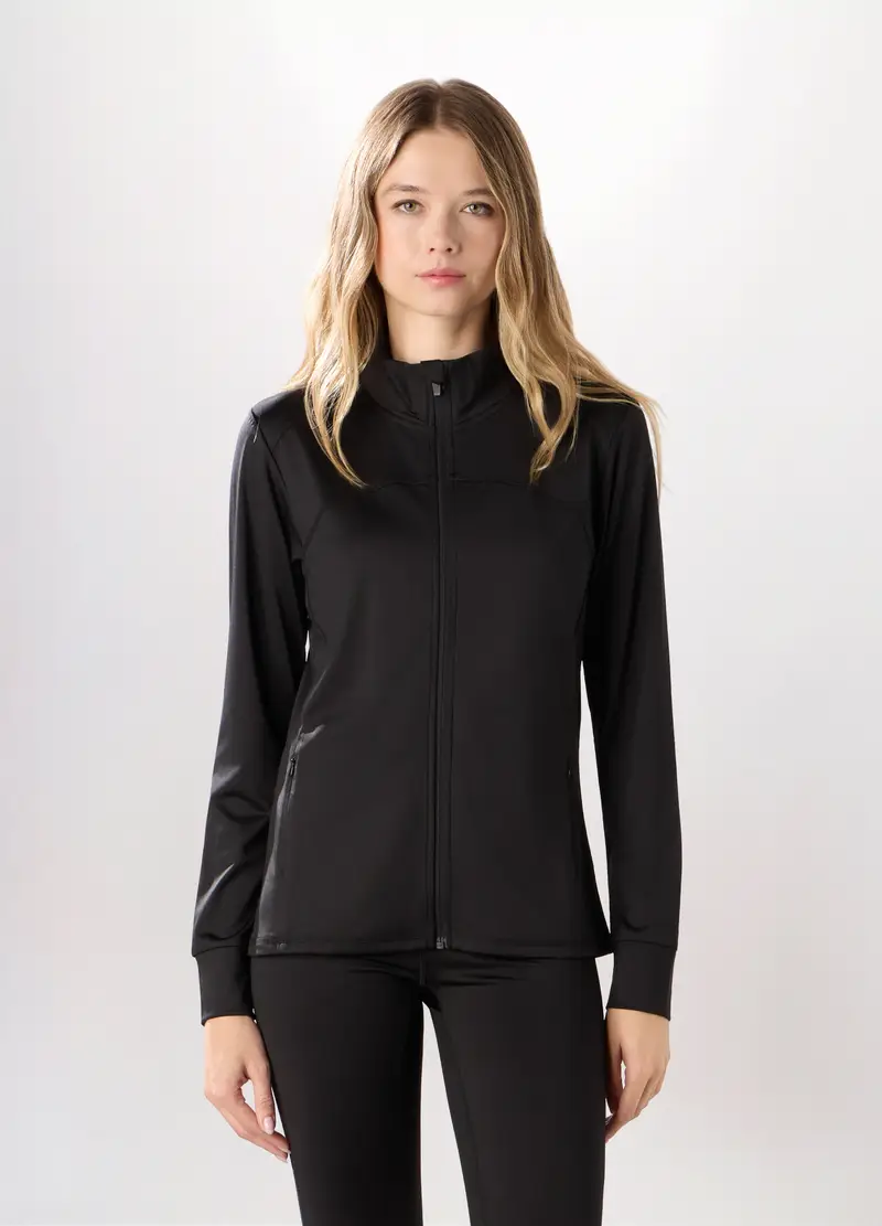 Giacca In Jersey Stretch Holistic Fitness Donna, Nero