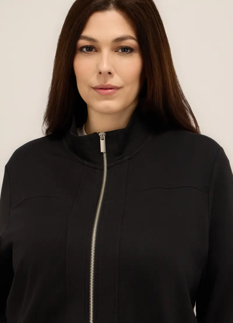 Upim, Giacca In Misto Cotone Stretch Donna Curvy, Nero, Taglia: S miniatura 2