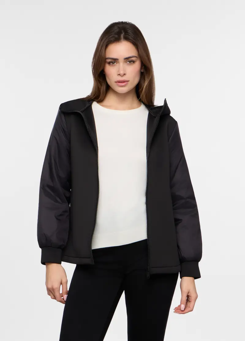 Giacca In Neoprene Donna, Nero