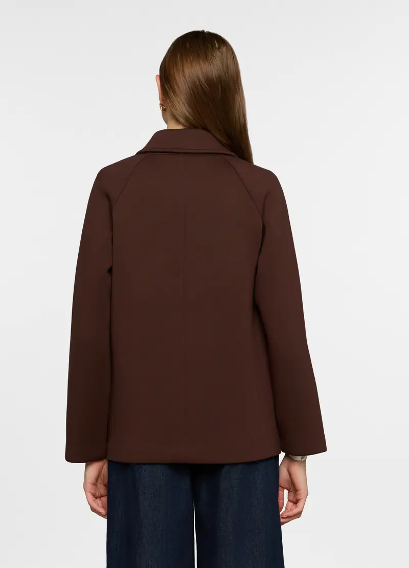 Giacca In Scuba Donna, Marrone cioccolato miniatura 2