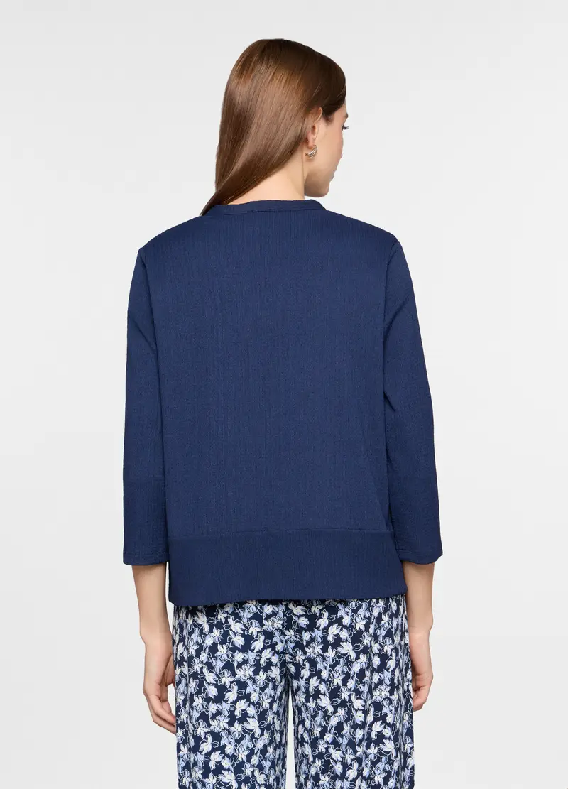 Giacca Jaquard Stretch Regular Fit Donna, Blu navy miniatura 2