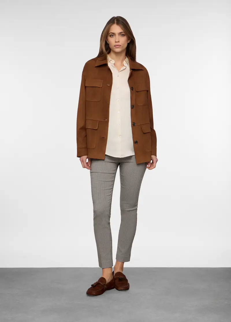 Giacca Scamosciata Donna, Marrone cioccolato