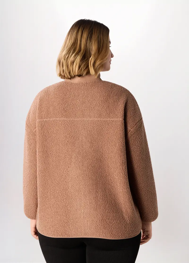 Giacca Teddy Donna Curvy, Arancione chiaro miniatura 2