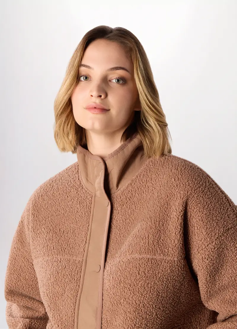 Giacca Teddy Donna Curvy, Arancione chiaro miniatura 3