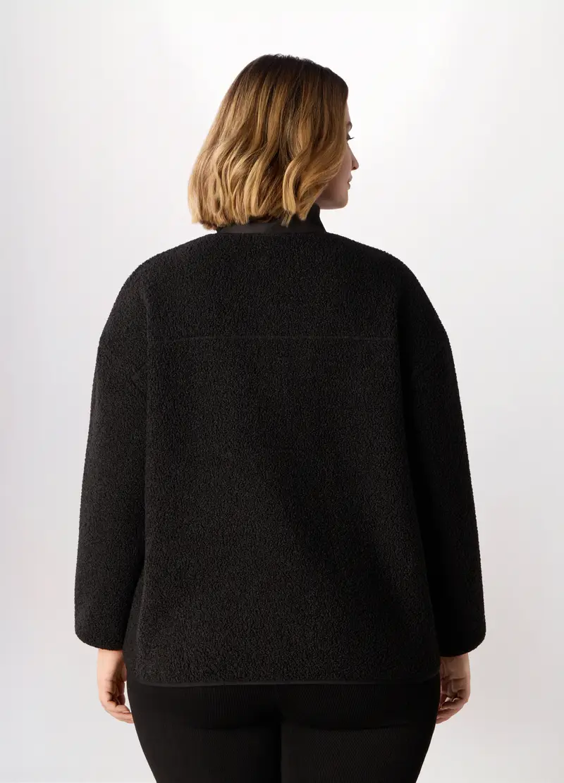 Giacca Teddy Donna Curvy, Nero miniatura 2