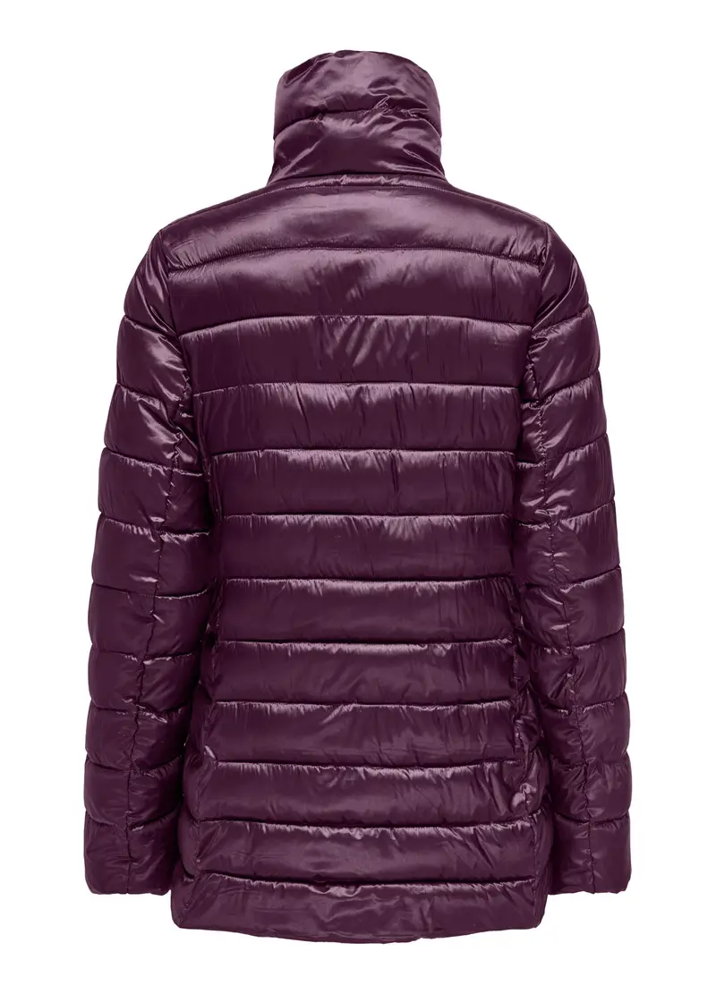 Giacca Trapuntata Con Scollo Alto Alla Coreana, Unisex, Rosso bordeaux miniatura 2