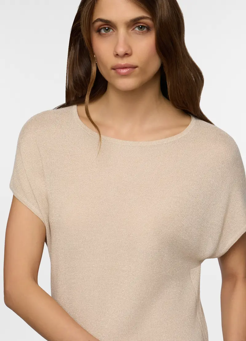 Girocollo Tricot Donna, Bianco avorio miniatura 3