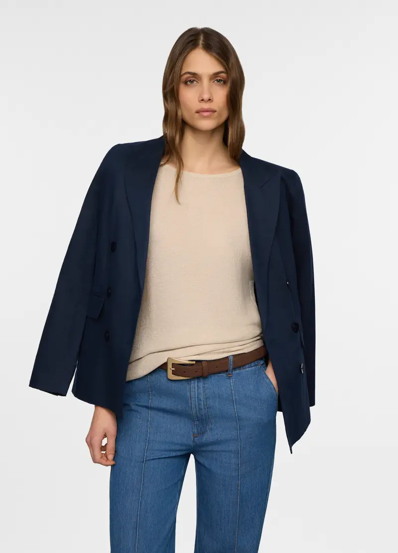 Girocollo Tricot Donna, Bianco avorio